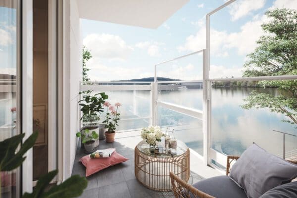 Ci Ti Lä Glasräcke på balkong